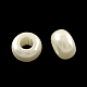 Abs plastique imitation perle rondelle grand trou perles européen MACR-S256-A41-1