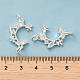 Rack Plating Brass Pave Clear Cubic Zirconia Connector Charms KK-K273-08S-3