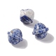 Perles de jaspe tache bleue naturelle G-E579-05K-2