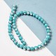 Brins de perles en émail turquoise synthétique G-P507-17A-2