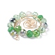 Electroplate Glass Beads Pendants PALLOY-JF01381-4