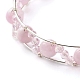 Natural & Synthetic Mixed Gemstone Beads Reiki Healing Cuff Bangles Set for Girl Women X1-BJEW-TA00023-11