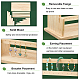 Montar soportes de exhibición de pendientes de joyería de madera de 4 nivel EDIS-WH0032-07-6