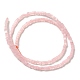 Granos naturales de abalorios de cuarzo rosa G-B064-A30-3