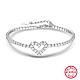 925 bracelets en argent sterling incrustés de cœurs et d'oxydes de zirconium pour femme LK7425-3-1