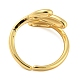Латунное открытое кольцо-манжета с цветком тюльпана RJEW-q782-02G-3