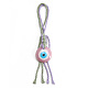 Flat Round with Evil Eye Resin Pendant Decorations EVIL-PW0002-12D-01-1