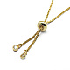 Brass Necklaces NJEW-I104-08G-3
