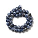 Fili di perle di diaspro macchia blu naturale G-P476-01D-02-3
