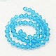 Half-Handmade Transparent Glass Beads Strands X-GB6mmC19-2