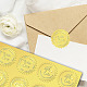 6 Patterns Aluminium-foil Paper Adhesive Embossed Stickers DIY-WH0451-013-6