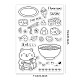 GLOBLELAND Oriental Style Clear Stamps Ramen Sushi Lucky Cat Silicone Clear Stamp Seals for Cards Making DIY Scrapbooking Photo Journal Album Decoration DIY-WH0167-56-748-4