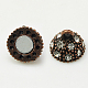Alloy Rhinestone Magnetic Clasps with Loops RB-H116-3-R-1-2