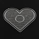 Pegboards corazón para mini cuentas hama beads 3x2.5mm DIY-Q009-05-2