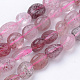 Chapelets de perles aux fraises en quartz naturel G-Q952-15-6x8-1