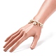 ABS Plastic Imitation Pearl Beaded Stretch Bracelet with Alloy Enamel Charms for Kids BJEW-JB08524-3