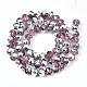 Chapelets de perles en verre électroplaqué GR8MMY-29S-2