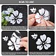 GORGECRAFT 4 Sheets Hawaiian Stickers and Decals Hibiscus Flower Car Sticker White Automotive Decals Waterproof Vinyl Automotive Exterior Decor for SUV Truck Motorcycle Doors Walls Laptop STIC-WH0004-09A-6