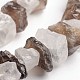 Brins de perles de quartz fumé naturel brut et de pierres précieuses en cristal G-J332-E02-1