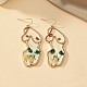 Boucles d'oreilles pendantes en résine avec fleurs séchées pour femmes PW-WG38954-01-1