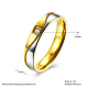 Los anillos de dedo de circonio cúbico de acero de titanio para las mujeres RJEW-BB16361-6G-3