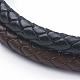 Плетеный кожаный шнур многожильных браслеты BJEW-F291-10A-2