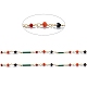 Handgefertigte Perlenketten aus Messing CHC-M021-19LG-2