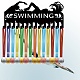 CREATCABIN Swimming Medal Hanger Display Medal Holder Rack Sports Metal Hanging Awards Iron Small Mount Decor with 14 Hooks for Wall Home Badge Race Soccer Gymnastics Swimming Black 11.4 x 5.1 Inch AJEW-WH0390-016-7