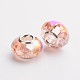 Rondelle Faceted Electroplated Glass European Large Hole Beads GPDL-F006-06-1