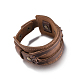 Мужские модные браслеты с кожаным шнуром BJEW-BB15509-4