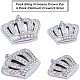 Fingerinspire 4 упаковка bling princess crown эмблема автомобиля платиновая корона значок эмблемы кристалл горный хрусталь наклейка с клейкой спиной (2 размера) для автомобиля внедорожник окно бампер rv ноутбук багаж ALRI-FG0001-01P-6