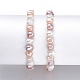 Set di braccialetti con perle d'acqua dolce naturali BJEW-JB05122-2