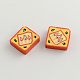 Handmade Polymer Clay Square Beads CLAY-Q219-010-2