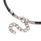 Стеклянные ожерелья с подвесками в виде полумесяца NJEW-JN04579-03-5