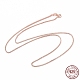 925 Weizenketten-Halskette aus Sterlingsilber für Frauen STER-I021-03B-RG-1