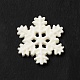 クリスマステーマの樹脂カボション  スノーフレーク  ホワイト  21x19x3mm RESI-C023-01Q-2