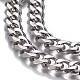 304 Stainless Steel Cuban Link Chains CHS-P007-04P-02-2