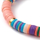 Polymer Ton Heishi Perlen Stretch Armbänder BJEW-JB05708-4
