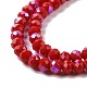 Electroplate Opaque Solid Color Glass Beads Strands EGLA-A034-P4mm-L04-3