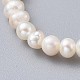 Natürliche Süßwasserperlen Perlen Armbänder BJEW-JB04619-2