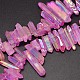 Electroplated Natural Quartz Crystal Beads Strands G-A142-03E-1