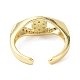 Сглаз реальные 18k покрытием манжеты кольца для женщин подарок ZIRC-C021-03G-03-2