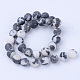 Chapelets de perles en zèbre naturel X-G-Q462-6mm-01-2