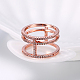 Laiton zircone cubique creux anneaux trois boucles de doigt pour la fête RJEW-BB16282-6RG-4