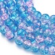 Spray Painted Crackle Glass Beads Strands CCG-Q001-8mm-19-3