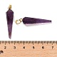 Natural Amethyst Pointed Pendants G-D089-01G-05-3