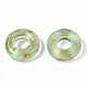 Transparent Spray Painted Glass European Beads X-GLAA-N035-04J-2