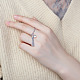 Shegrace 925 тайское серебряное кольцо-манжета JR753A-2