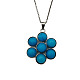 Collane con ciondolo a forma di fiore in turchese sintetico&nbsp;FO7861-10-1