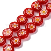 Ручной работы millefiori стеклянные бусины нитки LAMP-G164-04B